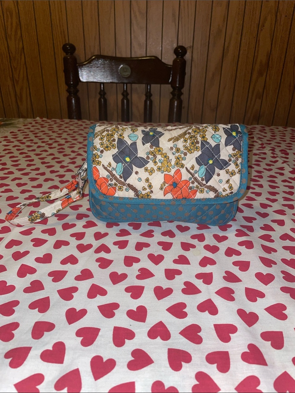 Multi color floral wristlet stuffed with goodies (18)(new)